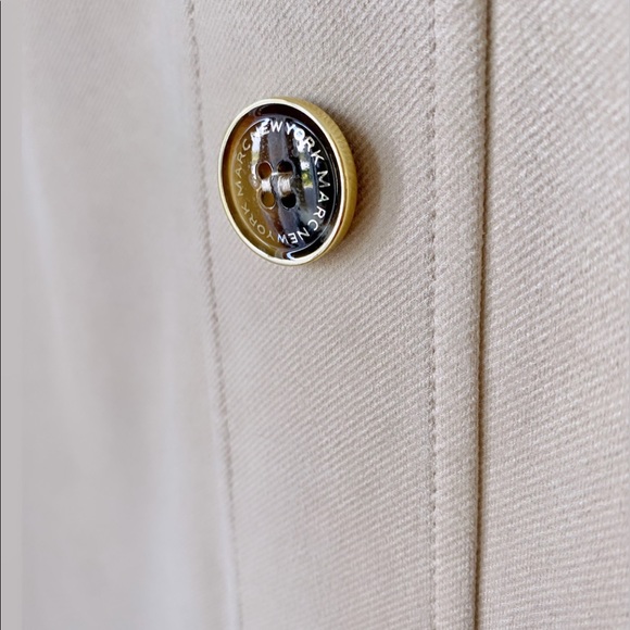 Marc New York Faux Suede Button Down Beige Midi Pencil Skirt - size Small - Picture 6 of 9